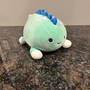 Squishmallow 8” Rafa The Dinosaur Hug Mees Laying Plush Blue Kellytoy
